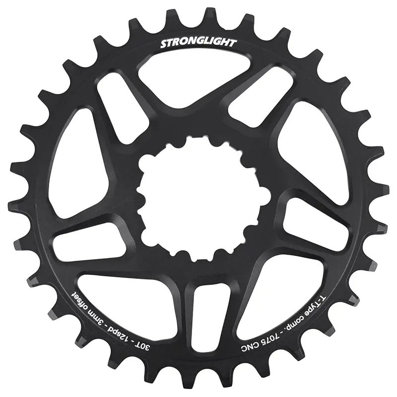 VTT Kettenblatt Direct Mount für SRAM SX-NX-GX Stronglight Mono Alu schwarz 30Z - Offset 3MM 12V.
