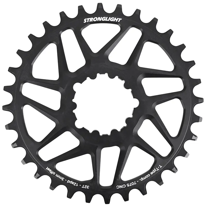 VTT 체인링 스트롱라이트 다이렉트 마운트 SRAM sx-nx-gx 모노 알루미늄 블랙 32DTS - 오프셋 3MM 12V.