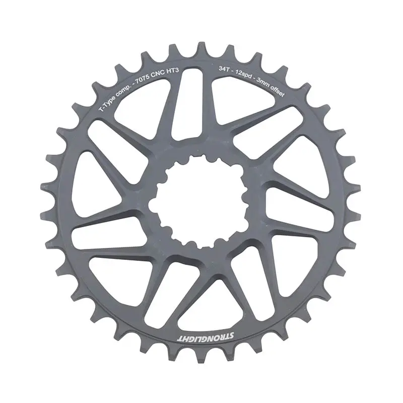 Stronglight direkte monterings VTT krank til Sram X01-XX1 mono alu sort 34 DTS offset 3 mm 12V