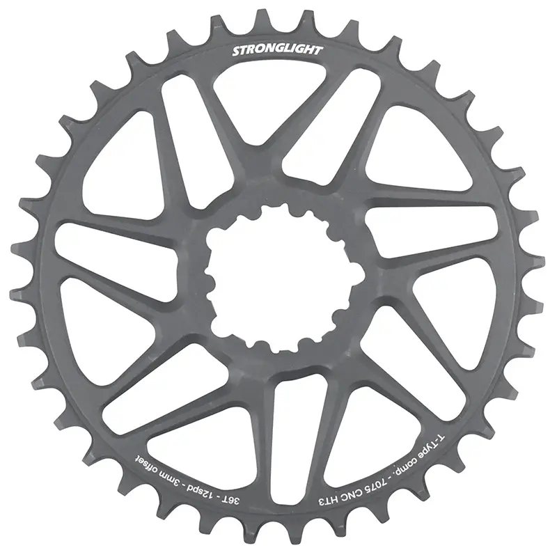 MTB-Kettenblatt Direct Mount für SRAM X01-XX1 Stronglight Mono Alu schwarz 36Z - Versatz 3MM 12V.