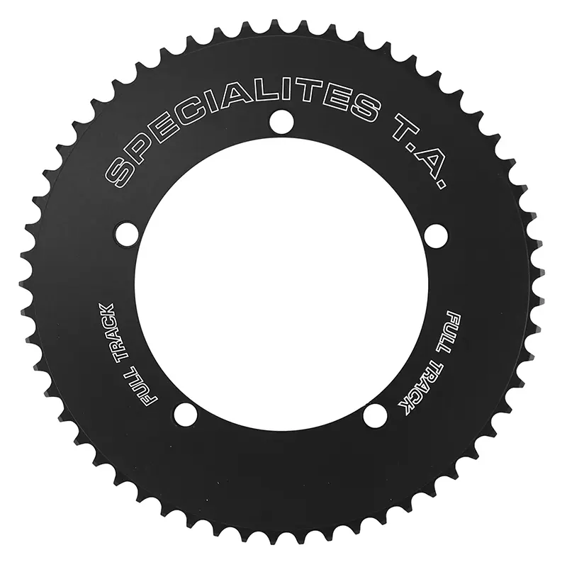 Plateau piste Spécialités TA 5BRA diamètre 144 mm full track 62 DTS noir alu 7075 chaîne 3,17 mm