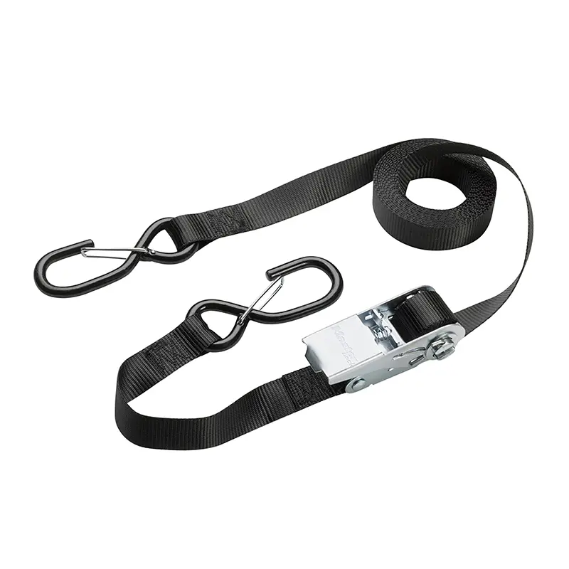 Sangle moto à cliquet avec crochet Masterlock 25 mm × 5 m noir 400 kg - Certification TÜV