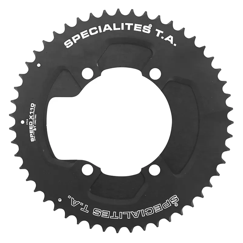 Straßen-Kettenblatt 4BRA d.110 für Shimano Ultegra R8000-6800 TA Speed 2-X110 (Aero) 51DTS außen kompatibel mit 105 5800+R7000-DURA Ace 9000+9100 schwarz d.110 für Shimano Ultegra R8000-6800 11f.