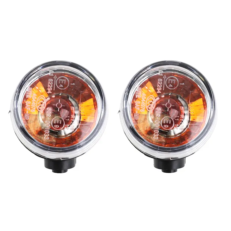 Rear turn signal P2R adaptable Kymco Agility 50-125 clear-black CE approved (pair)