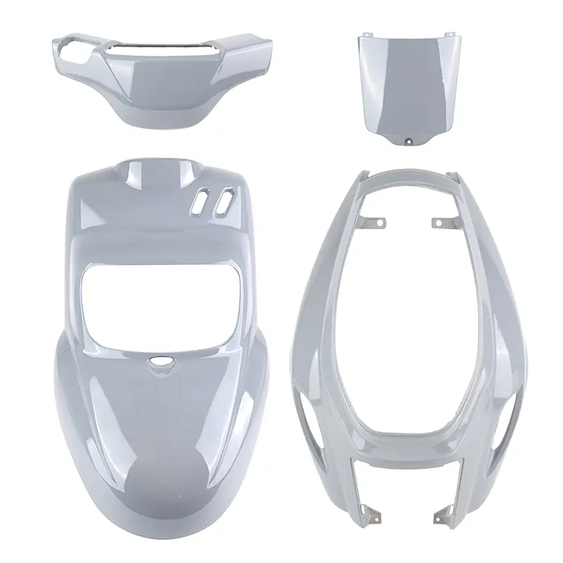 Carrosserie-carénage MBK Booster 50 2004+ / Yamaha BWS 50 2004+ gris Nardo kit 4 pièces P2R
