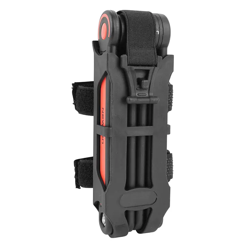 Folding Bike Lock with Key Newton diameter 5 mm length 85 cm black-red knife type security level 6