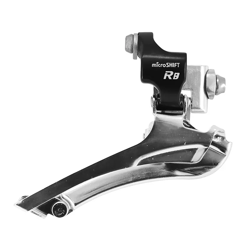 Dérailleur route avant Microshift 8V double à braser tirage bas