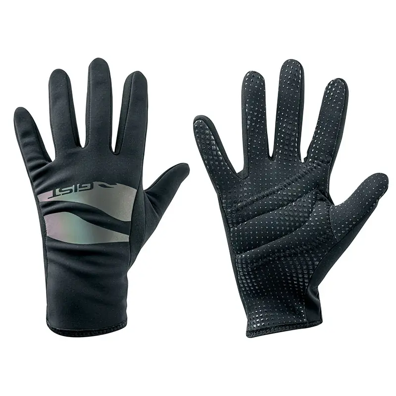 GIST Lange Winter-Fahrradhandschuhe Junior schwarz 10-12 Jahre ohne Klett