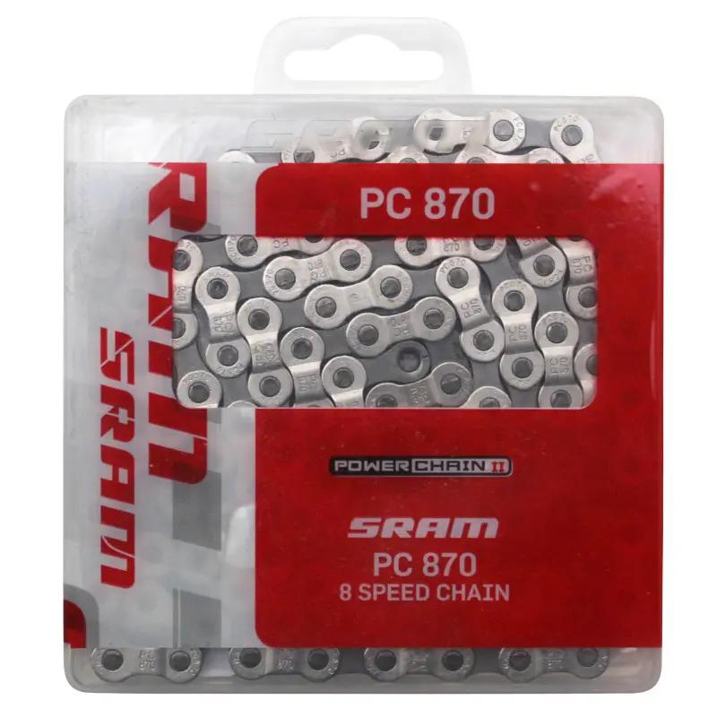 SRAM PC-870 실버-그레이 114링크 7-8단 자전거 체인