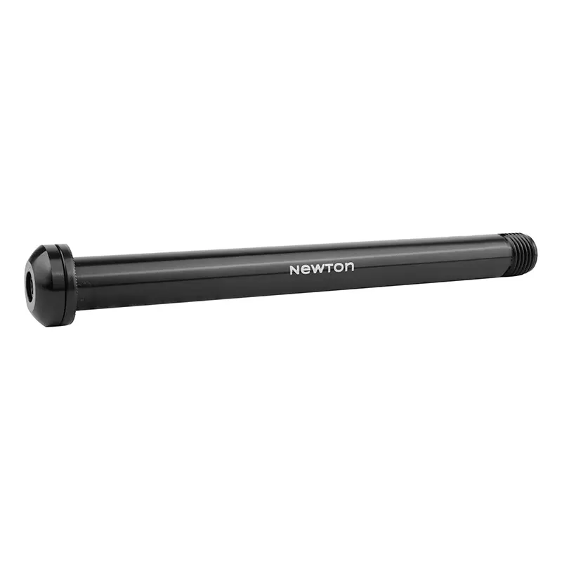 Axe traversant blocage roue avant filetage M15 x 1,5 mm noir Newton (158 mm hors butée dont filetage 13 mm)
