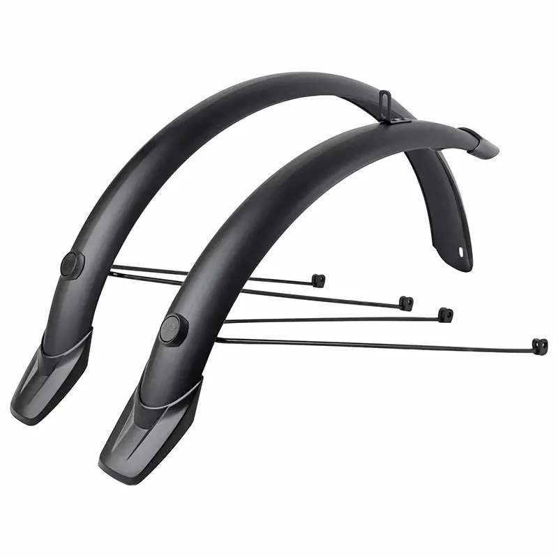 Garde-boue tringles 20'' Eurofender Tempo arrondi 58 mm noir mat paire