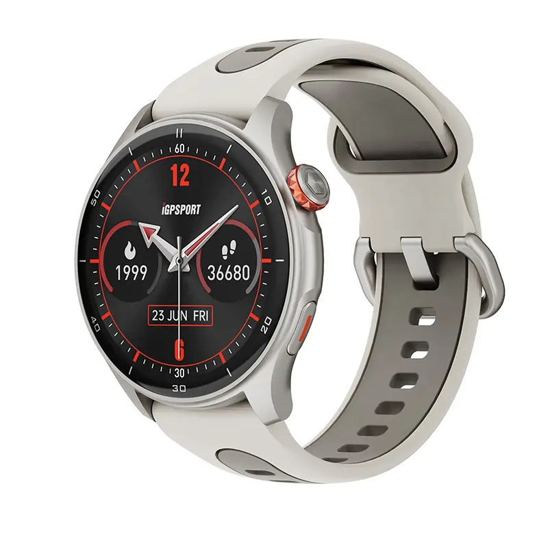 iGPSPORT LW10 سلور ٹائٹینیم GPS گھڑی