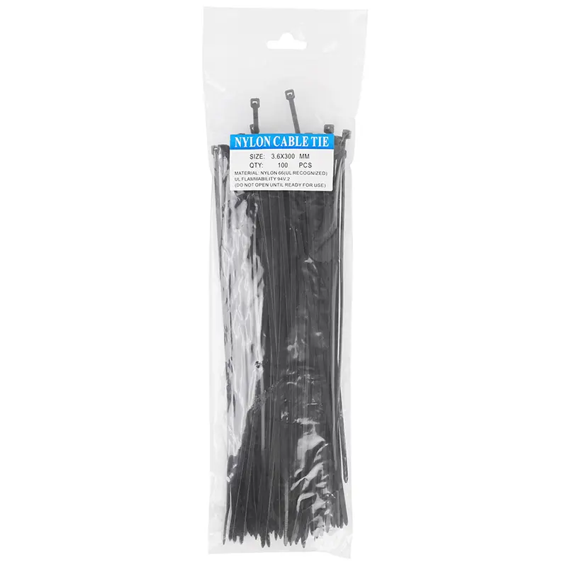 Kabelbinder Nylon Rilsan 3,6 x 300 mm schwarz zu 100 Stück Sélection P2R