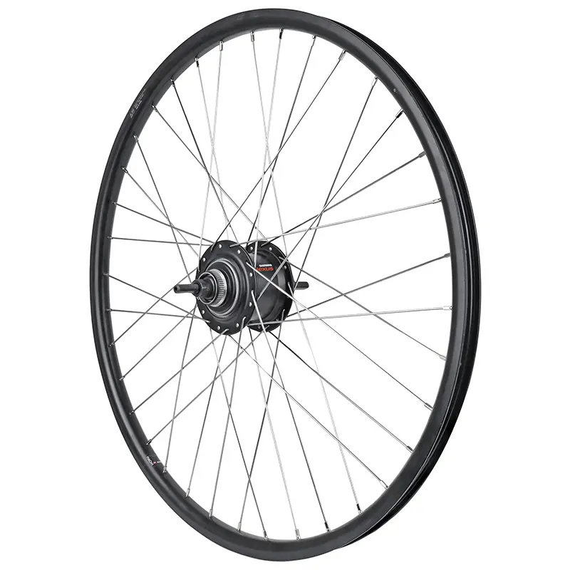 Roue city disque arrière 26" moyeu Nexus 7V Centerlock noir jante 19C 36 rayons