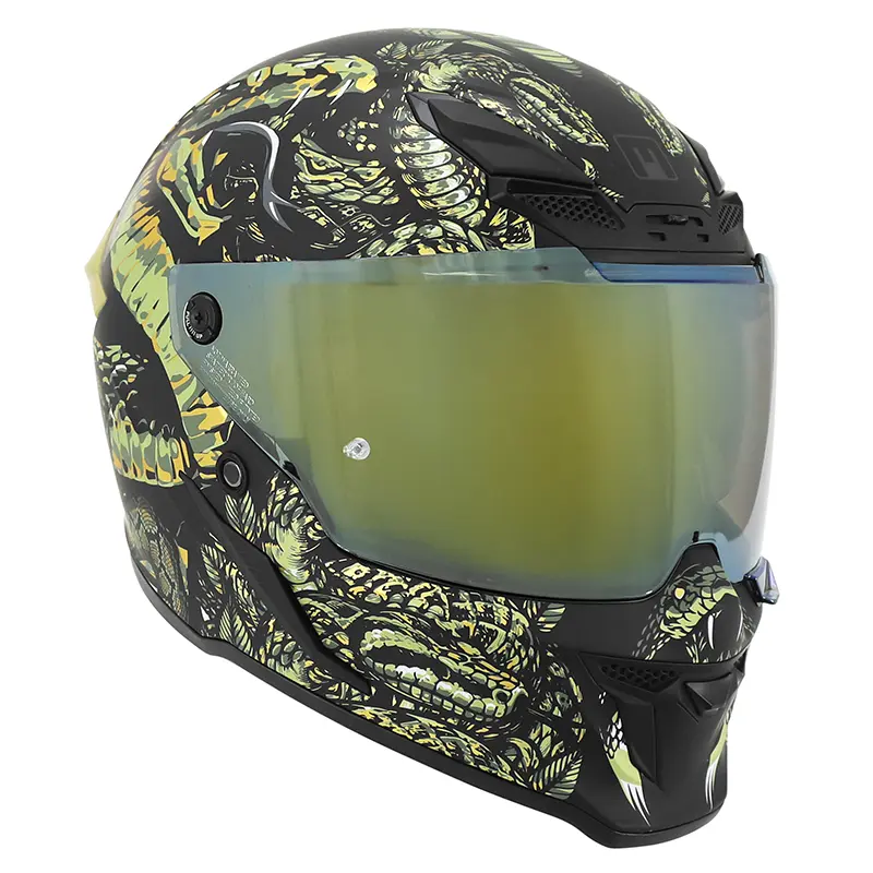 Integralhelm MPH Blade Cobra Doppelvisier matt-schwarz/gold S (ECE 22.06)