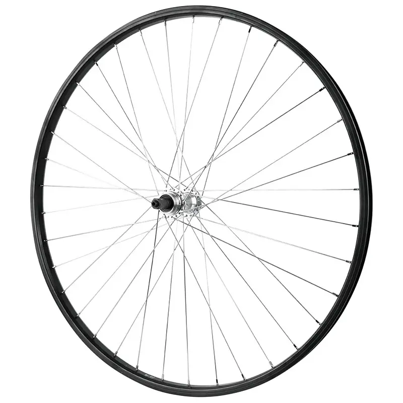 Roue VTC arrière 700 - 28" aluminium moyeu roue libre 7-6-5V 36 rayons jante 21C VELOX