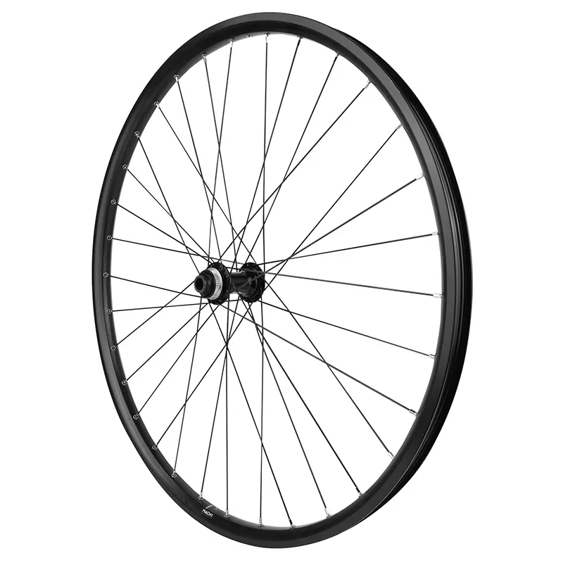 Roue avant VTC cargo VAE 700x35 28" Velox Kargo L Shimano Deore M475 centerlock axe traversant renforcée