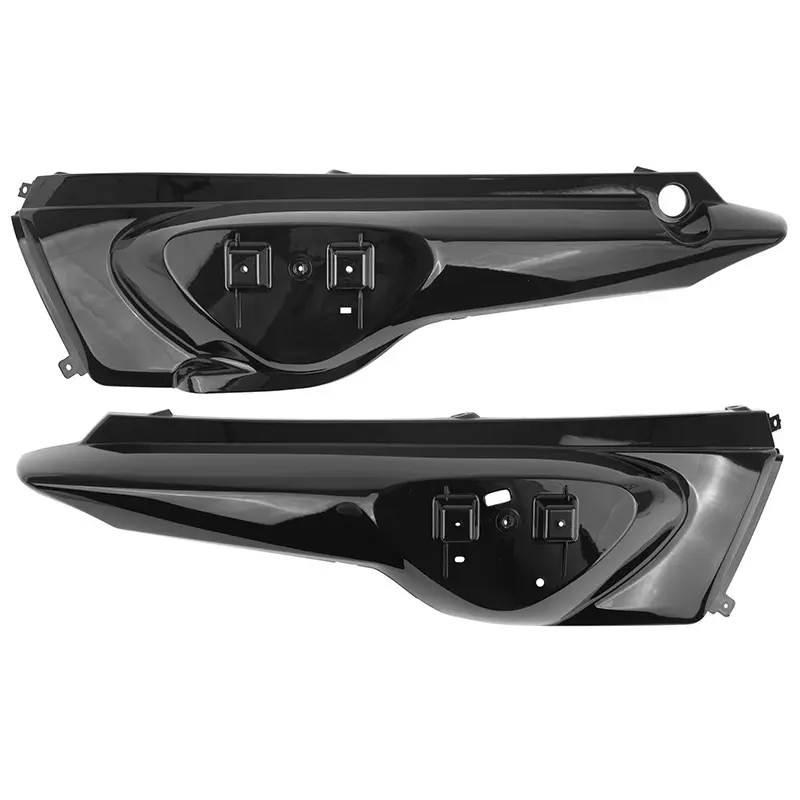 Anpassbare Heckverkleidung MBK 50 Stunt / Yamaha 50 Slider hochglanzschwarz P2R (Paar)