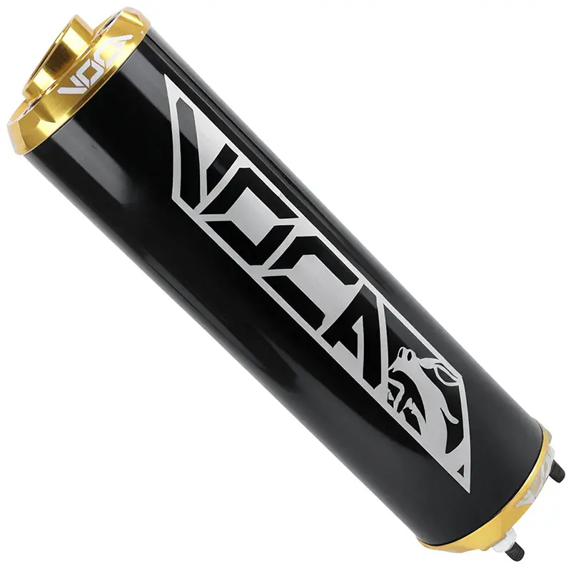 Schalldämpfer VOCA Racing 50 mit Getriebe Bestia RD30400 schwarz gold eloxierte Endkappe