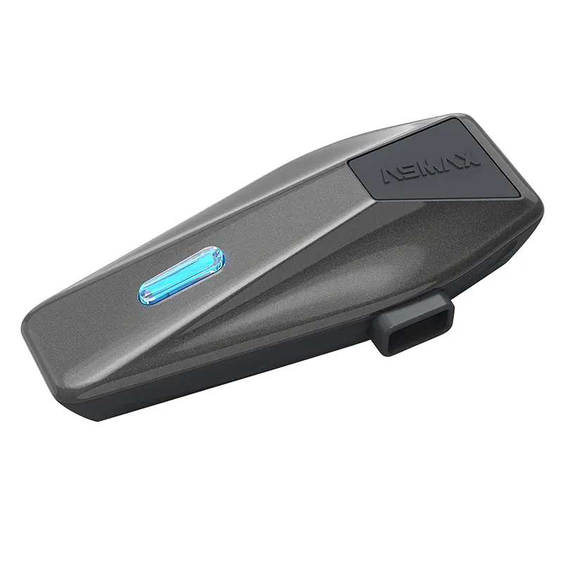 Intercom Asmax S2 bluetooth 5.4 op til 8 brugere - 3KM rækkevidde pilot til pilot og 15KM rækkevidde technology mesh kompatibel jet, integral, og andre