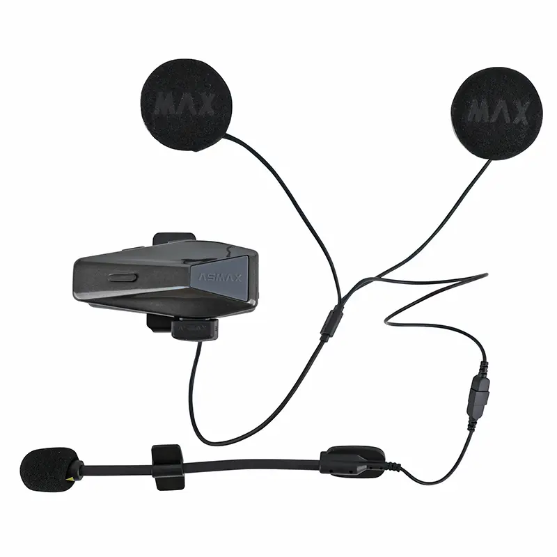 Intercom Asmax S2 bluetooth 5.4 op til 8 brugere - 3KM rækkevidde pilot til pilot og 15KM rækkevidde technology mesh kompatibel jet, integral, og andre — 6. billede