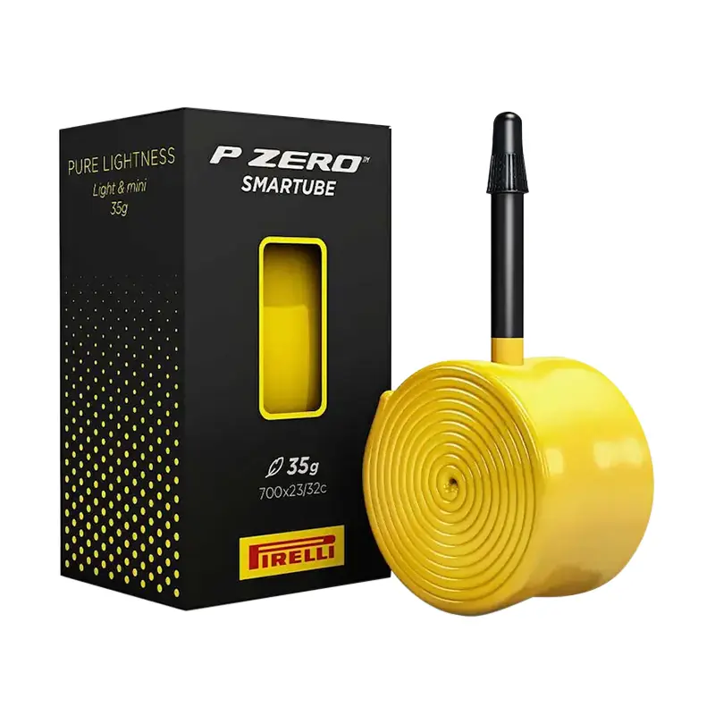 Chambre à air vélo 700 x 23-32 Pirelli P Zero Smartube TPU valve Presta 80 mm jaune-noir