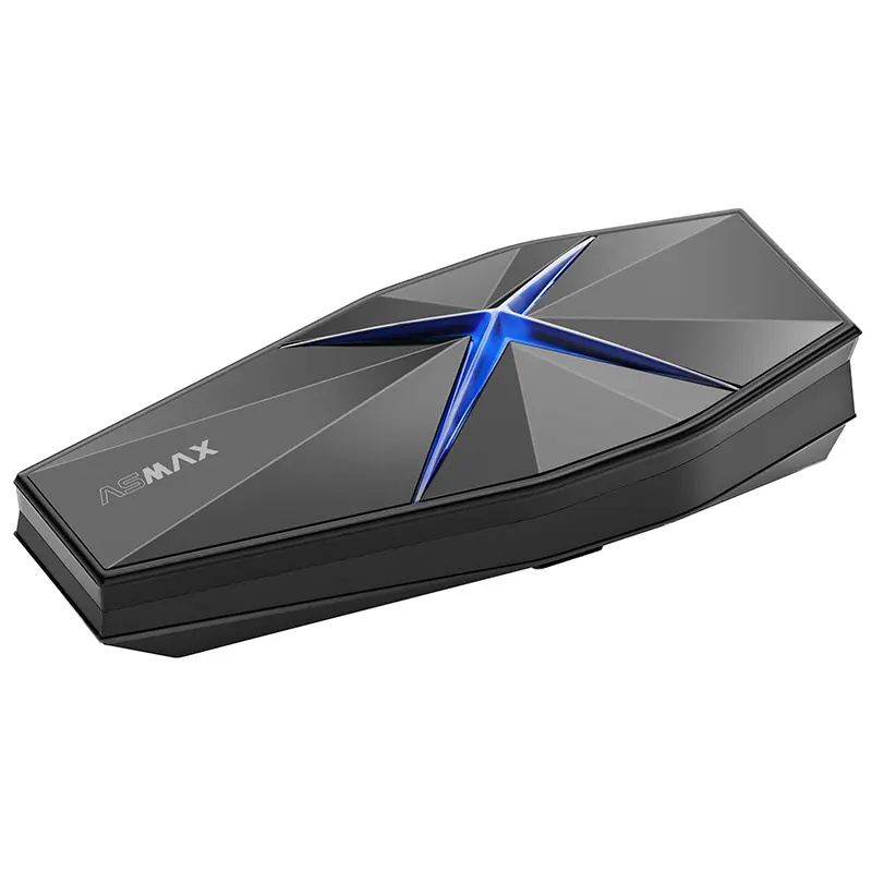 Intercom Asmax F1 pro bluetooth 5.3 jusqu’a 10 utilisateurs - 3KM portee pilote a pilote et 15KM portee technology mesh batterie 1350MAH