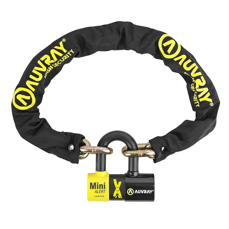 Kettenschloss Auvray Xtrem 1.00 m Kettenglied Ø 13.5 mm mit U Xtrem mini alert 44x66 mm Ø 16 mm akustischer Alarm 120 dB Klasse SRA Kette + U — Ansicht 2