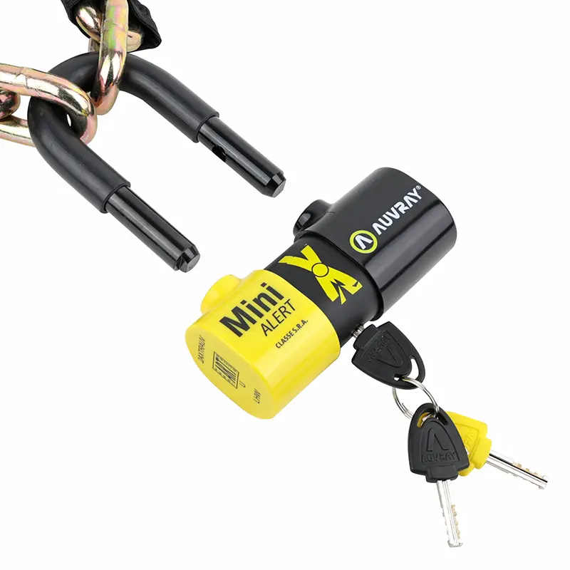 Kettenschloss Auvray Xtrem 1.00 m Kettenglied Ø 13.5 mm mit U Xtrem mini alert 44x66 mm Ø 16 mm akustischer Alarm 120 dB Klasse SRA Kette + U — Ansicht 8