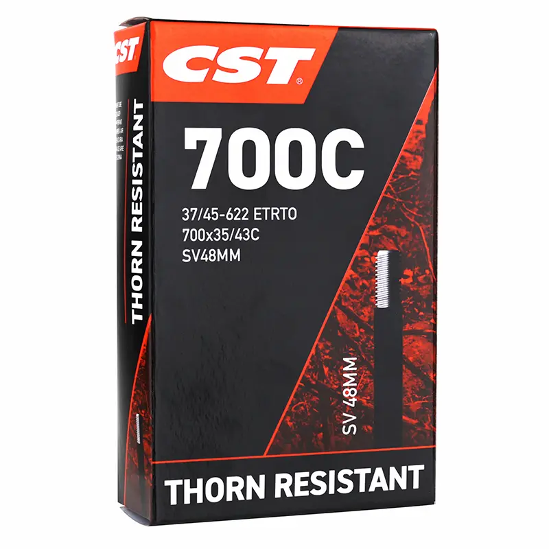 CST Thorn verstärkter Fahrradschlauch 700 x 35-43 3,6 mm Wandstärke Standardventil 48 mm
