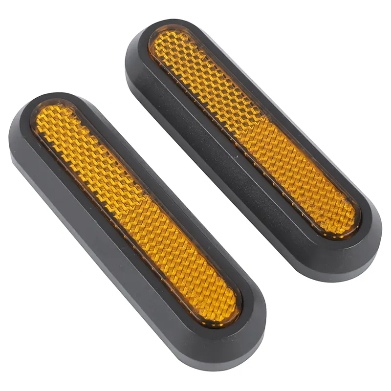 Cache vis de roue arrière pour trottinette Xiaomi 1S, Essential, Pro 2 noir (catadioptre orange) - lot de 2