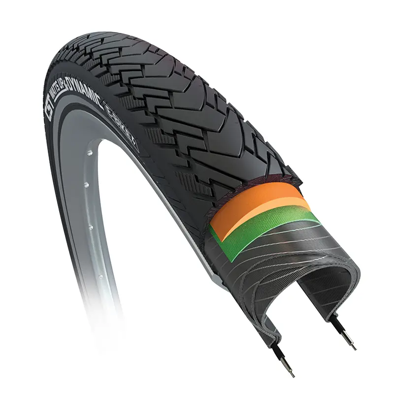 Pneu VTC urbain 700 x 38 CST Watts Up Dynamic noir TR (40-622) flanc réflex homologué VAE E50