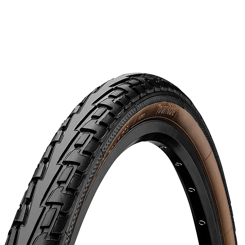 Pneu VTC urbain Continental Ride Tour 700 x 47 noir flanc marron TR compatible VAE
