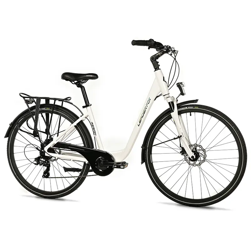 Vélo musculaire city bike 28 Leader Fox Region 2025 mixte blanc 7V cadre alu 19 pouces