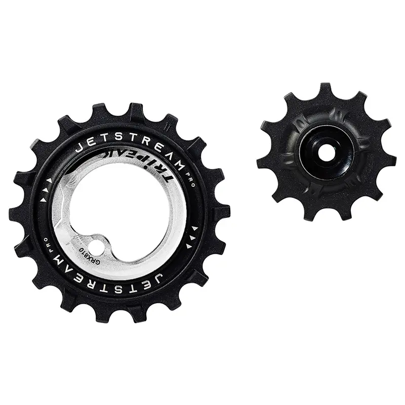 بكرة درايلير (جالي) Tripeak 11-18 سن سيراميك 12-11X2V. شيمانو GRX RX810 - 815 - 820 فضي (طقم من 2) (ضمان 4 سنوات)