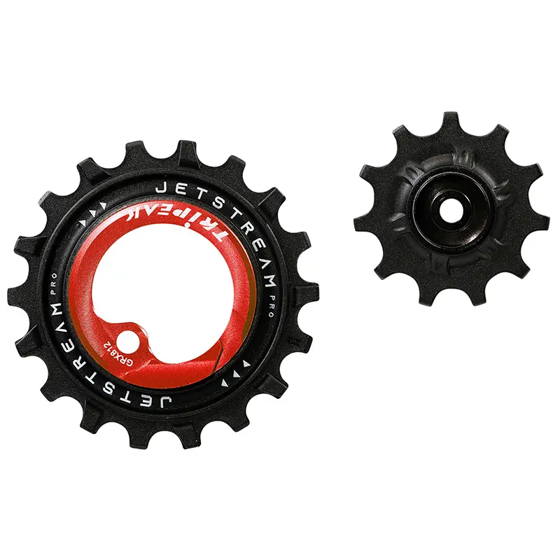 Ролка на заден предавател Tripeak 11-18 зъба керамична 11X1V Shimano GRX RX812-817 червена (комплект от 2)
