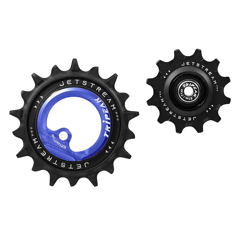 プーリーホイール Tripeak 12-18歯 セラミック 12x2V Shimano Ultegra R8100 - 105 R7100 ダークブルー (2個セット)