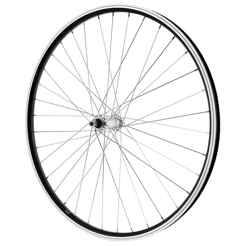MTB-Felge VELOX 27,5" ER10 Vorderrad Alu-Nabe Vollachse Felge 19C schwarz 36 Speichen silber