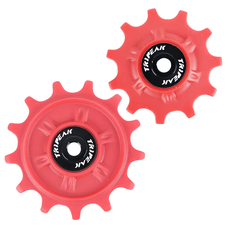 Galet derailleur gravel-vtt Tripeak 11-13 dents ceramique 11V. shimano GRX-XT (GRX810 - 815 - XTM8000) rouge (blister de 2)