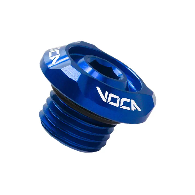 Ölverschluss VOCA RACING Aluminium CNC blau M14X1,50 MBK 50 Booster/Stunt/Nitro/Ovetto - Yamaha 50 BWS/Slider/Aerox/Neos