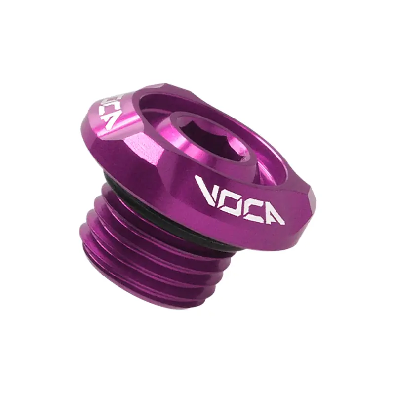 Ölverschluss VOCA RACING Alu CNC violett M14X1,50 MBK 50 Booster/Stunt/Nitro/Ovetto Yamaha 50 BWS/Slider/Aerox/Neos