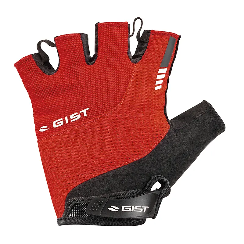 Gants vélo court Gist Kontrol été rouge S (paire sur carte) avec velcro -5512