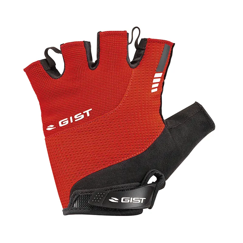 Gist Kontrol Kurzfinger-Fahrradhandschuhe Sommer Rot L (Paar auf Karte) mit Klettverschluss