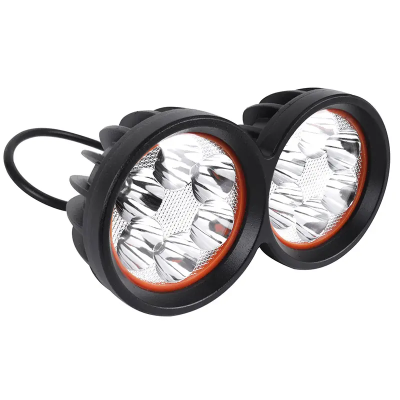 Verstellbarer LED-Doppelscheinwerfer für E-Scooter 12-72V mit Befestigung