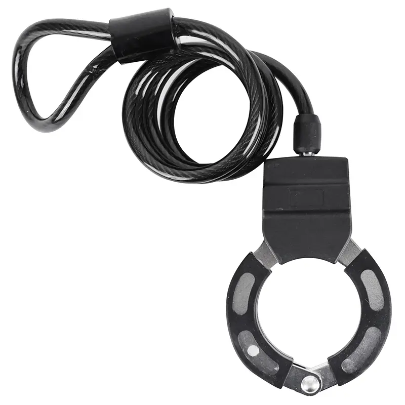 سیلیکشن P2R لوپڈ کیبل کے ساتھ ہینڈکف سائیکل/سکوٹر اینٹی تھیفٹ 8 ملی میٹر قطر 1 میٹر لمبائی - سیکیورٹی لیول 6