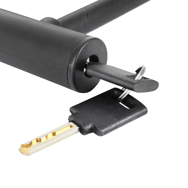 U-lås cykel - sparkcykel diameter 13 mm längd 142 mm svart med 2 nycklar och fäste Sélection P2R — vy 3
