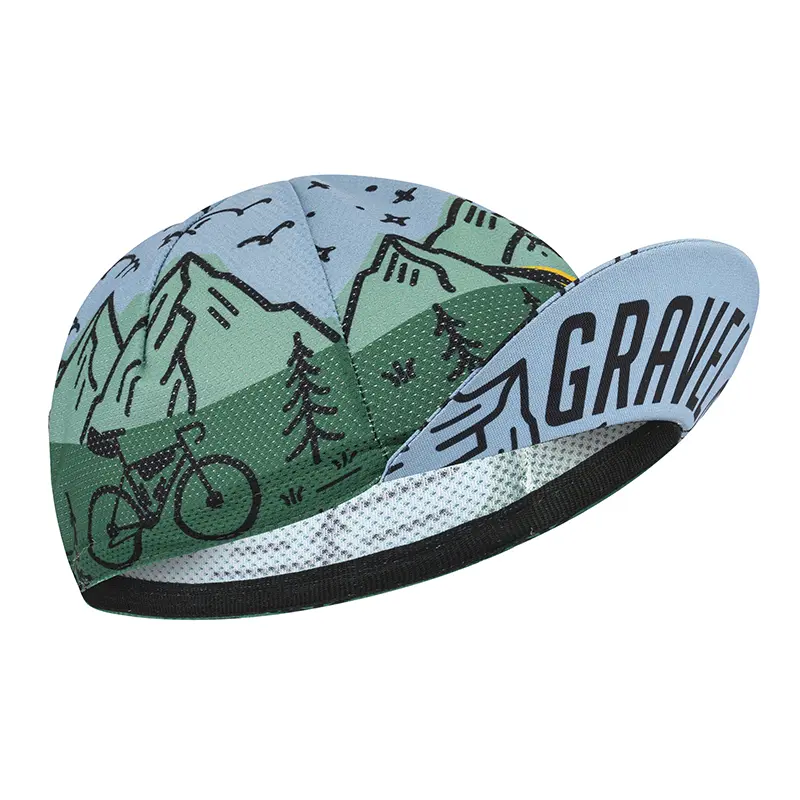 Casquette GIST Summer Gravel bleu-vert décor montagne -5952