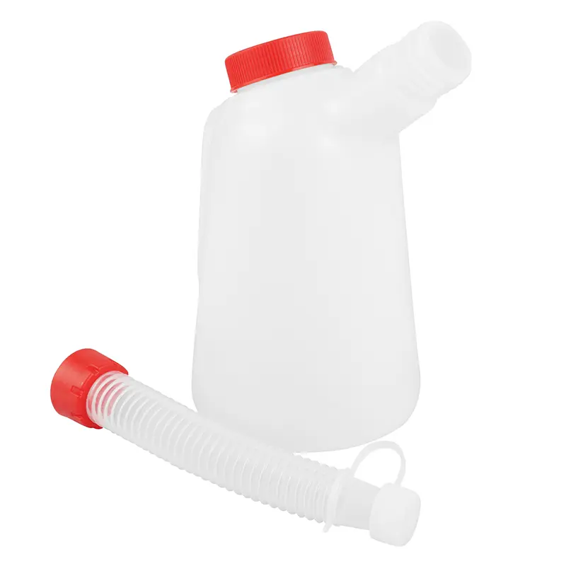 Graduated polyethylene measuring jug transparent 1L with flexible spout P2R