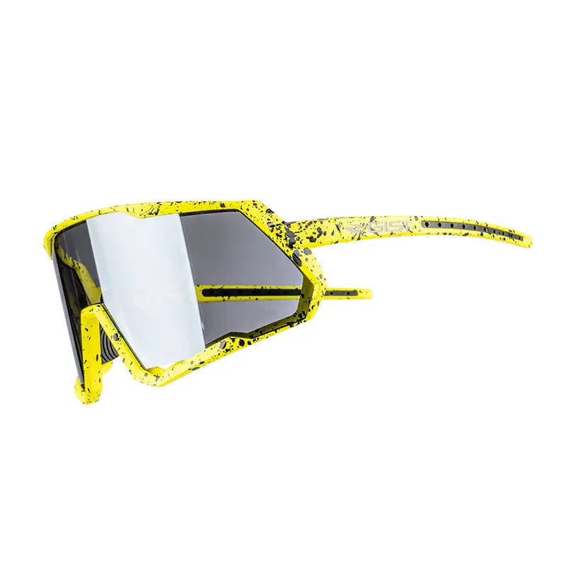 Fahrradbrille Erwachsene Gist Mask Gestell gelb fluoreszierend Gläser schwarz Polycarbonat