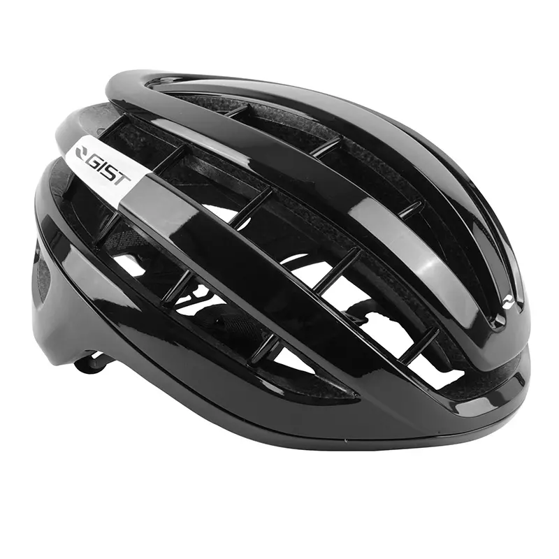 Casco bicicleta adulto GIST Route Rapido negro brillante 52-58 cm